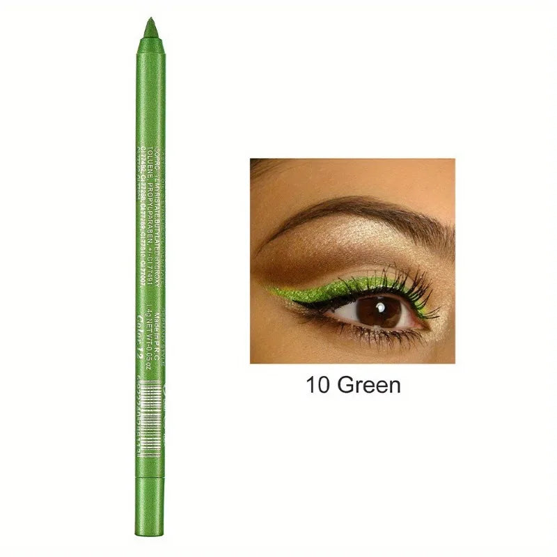 Matte Smooth Blue Black Eyeliner Pencils Waterproof Sweatproof Zpaxo 10