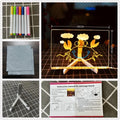 Luminous Acrylic Drawing Magic Led Transparent Board Note Board Kids DIY Educational Toys Gift, With Stand,With 7 Color Markers Zpaxo 30x20cm Set