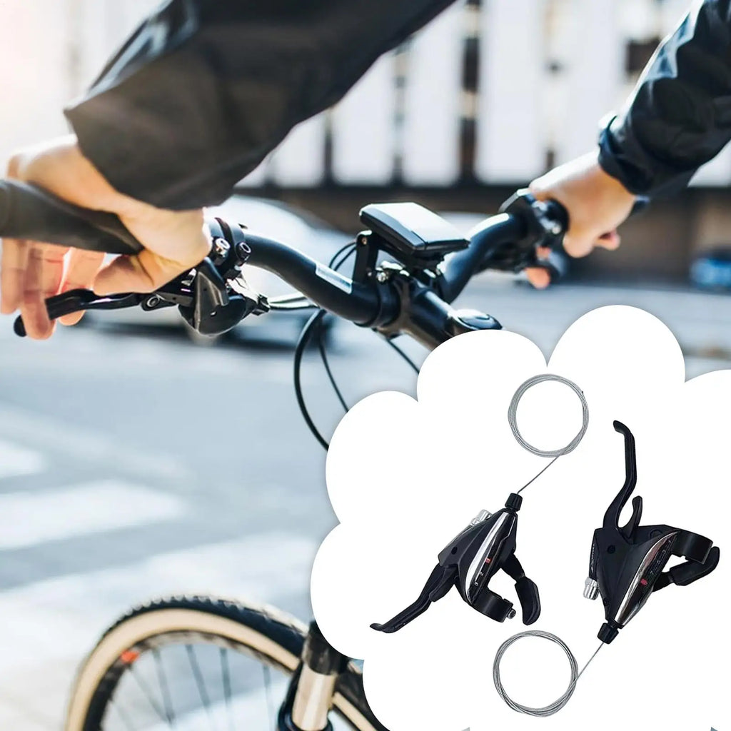 Mountain Cycling Gear Shifter 3x9 Speed Thumb Replacement Parts 1 Pair Left Right Bike Shifter for Road Folding Trail Riding Zpaxo
