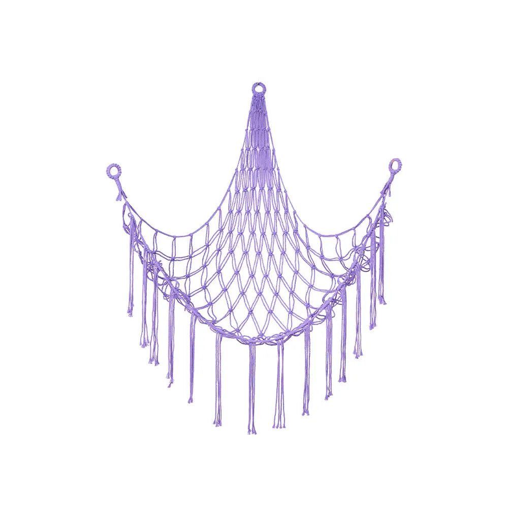 1Pc Toy Hammocks Wall Corner Hanging Storage Net Organizer Woven Kids Stuffed Mesh Hammock Baby Animal Rope Hammock Bag Cotton Zpaxo 05