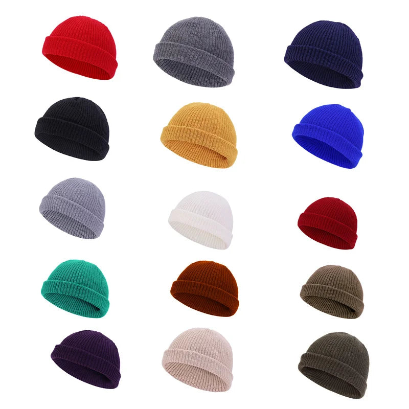 Retro Hexagonal Knit Beanie – Unisex Hip-Hop Winter Hat