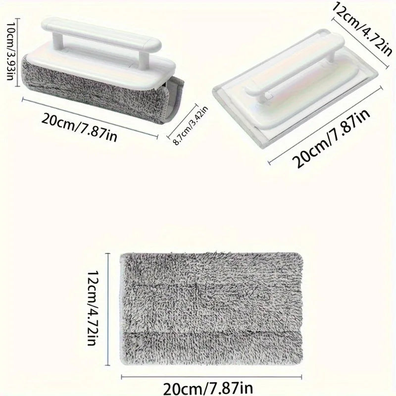 2 Cleaning Brush Handle 1 Microfiber Cloth Easy Slide Scraper Family Zpaxo 2pcs