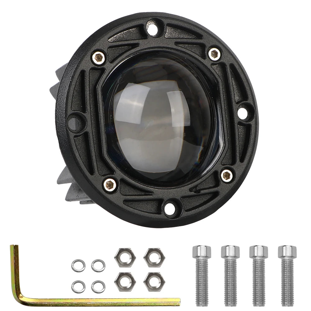 6000K White 3500K Yellow 8D Lens Fog Lights Flush Mount Driving Work