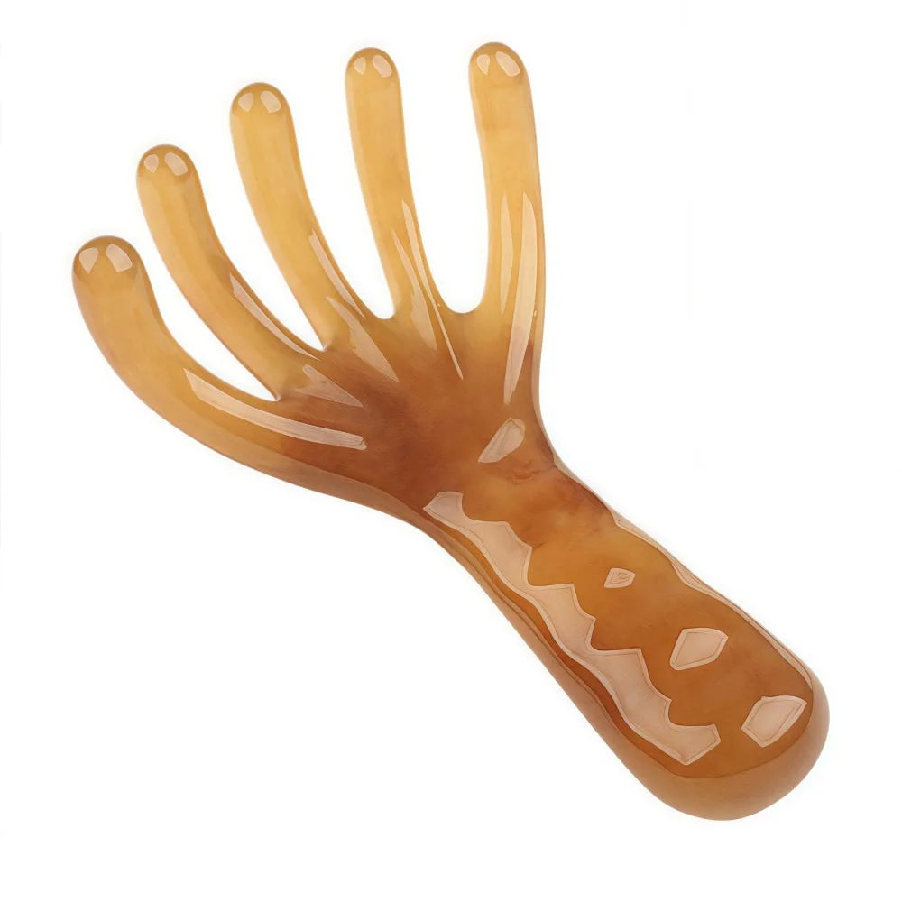 Five-Claw Head Meridian Massage Comb Resin Wide Tooth Back Scratcher Anti-static Multifunctional Long Handle Comb Zpaxo B