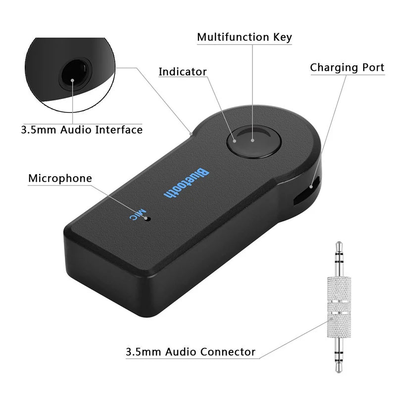 1 Wireless Bluetooth 5 0 Receiver Jack AUX Car Music Audio A2DP Zpaxo