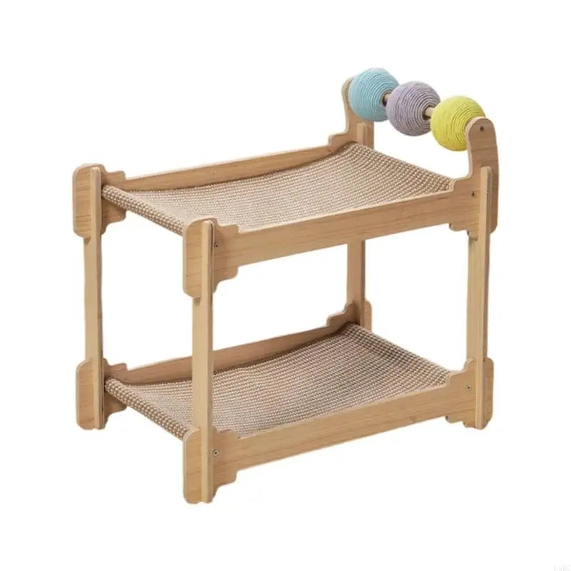 Cats Tree Sisal Scratching Post Frame Bed Indoor Entertainment