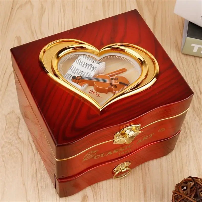 Elegant Rotating Jewelry Music Box Ornament Mechanical Suitable