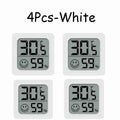 Digital Thermometer Hygrometer Indoor Mini Thermometer Indoor Thermometer Humidity Meter Sensor Gauge Weather Station for Home Zpaxo 4PCS-White
