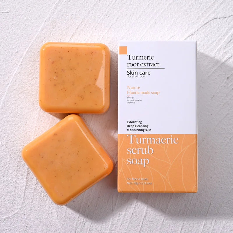 Turmeric Scrub Soap – Kojic Acid, Olive Oil Face & Body Bar Turmeric Scrub Soap Zpaxo