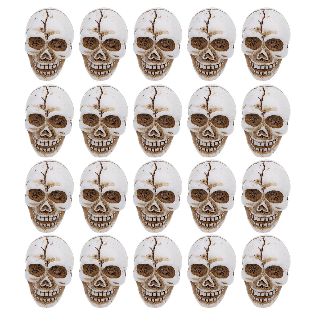 Tiny Resin Skull Figurines Halloween Party Supplies Spooky
