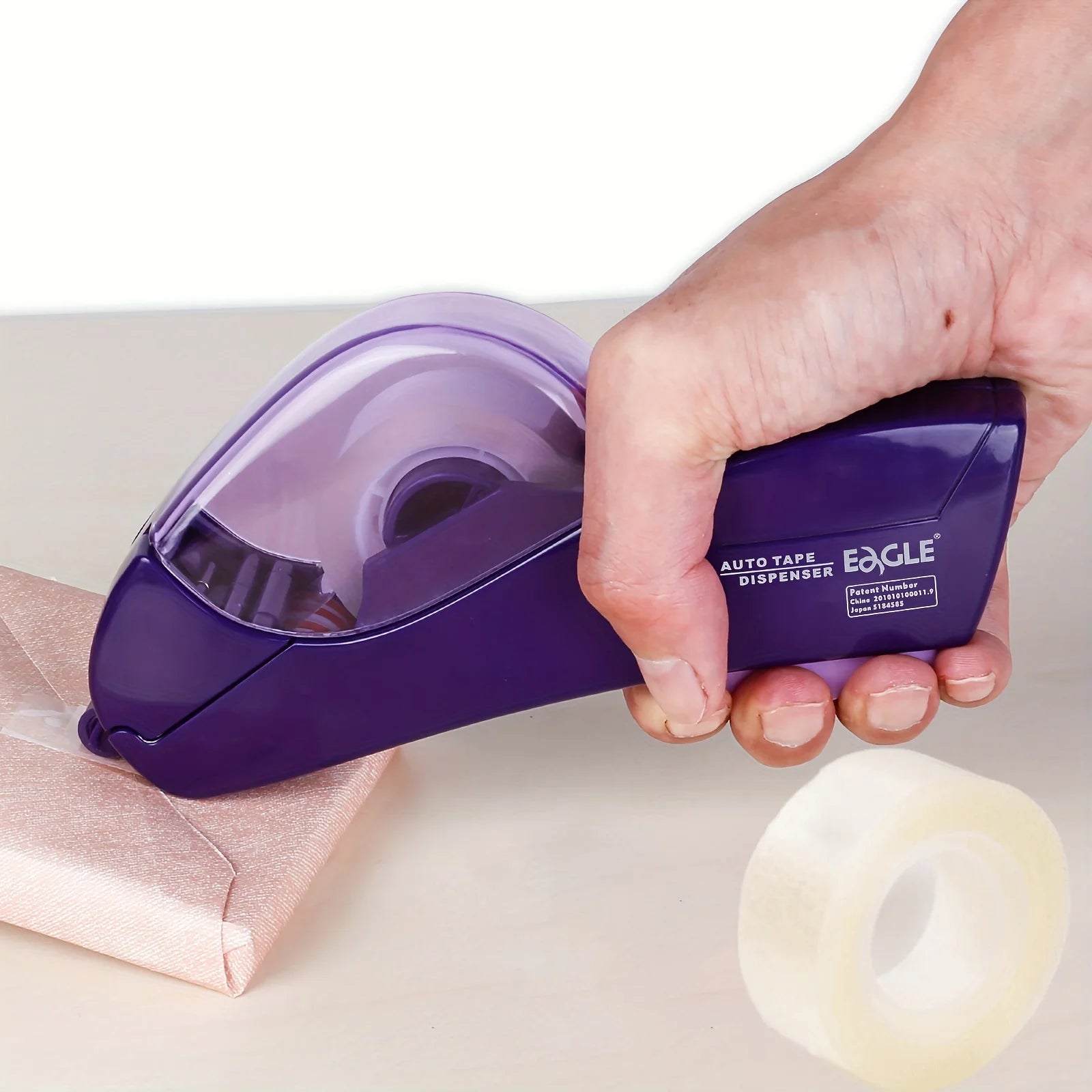 Tape Included Automatic Tape Dispenser Gun - Single Handheld Design for Efficient Gift Wrapping, Perfect for Christmas Zpaxo 1PC Purple