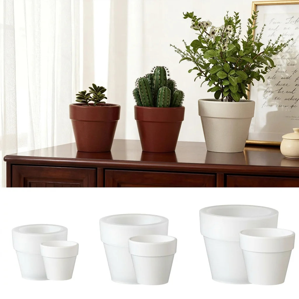 Silicone Planter Mold – DIY Cement & Plaster Flower Pot Mold