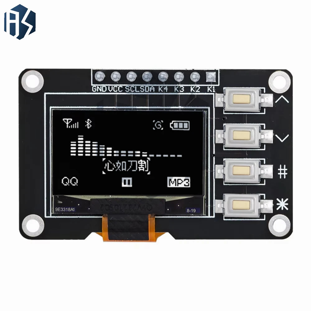 Product OLED IIC White YELLOW BLUE 12864 Display 4x4 Key I2C SSD1315 Zpaxo