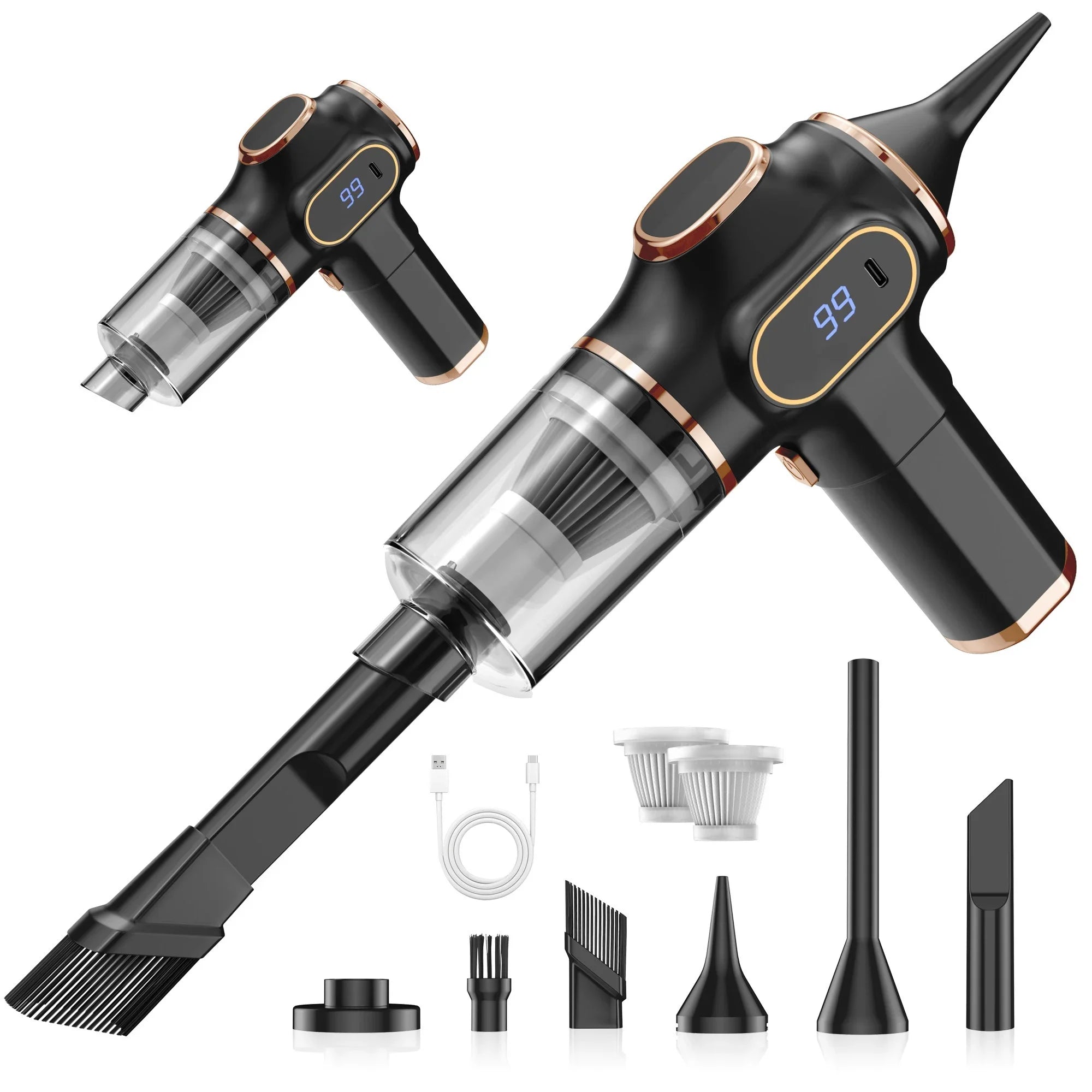 ABS Wireless Power Car Vacuum Cleaner Household Carpet Sofa Office Zpaxo upgraded version