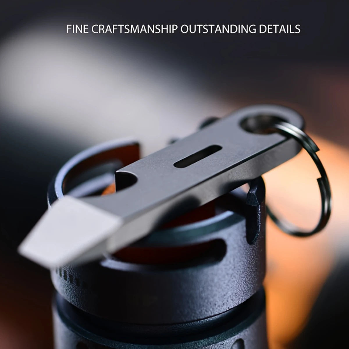 Titanium EDC Keychain Tool – Bottle Opener, Screwdriver & Pry Bar
