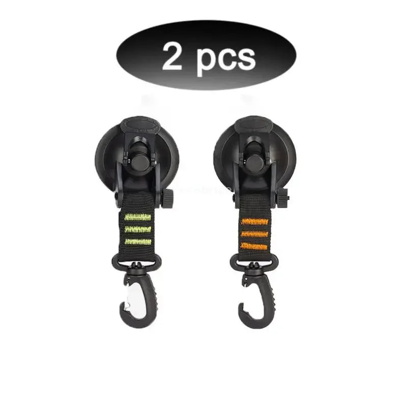 1/8 Pcs Car Tent Suction Cups Outdoor Camping Rope Powerful Suction Cup Buckle Side Tarps Tent Suckers Anchor Securing Hook Zpaxo 2PCS-green-orange
