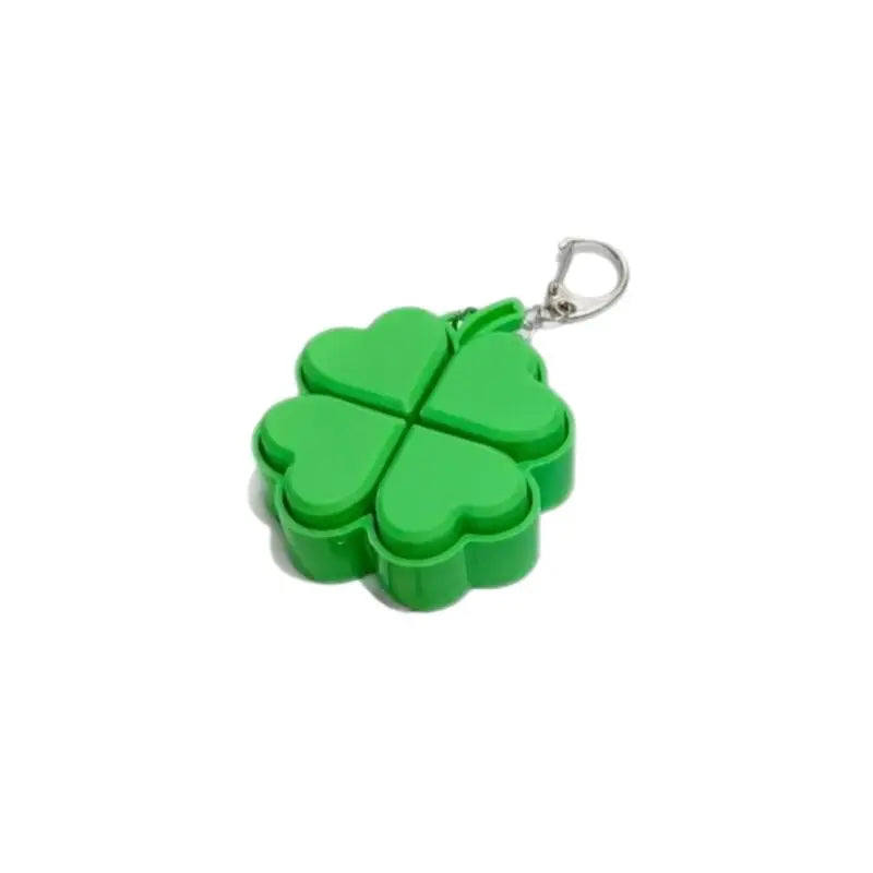 Lucky Four-Leaf Clover LED Light-Up Keychain Fidget Toy