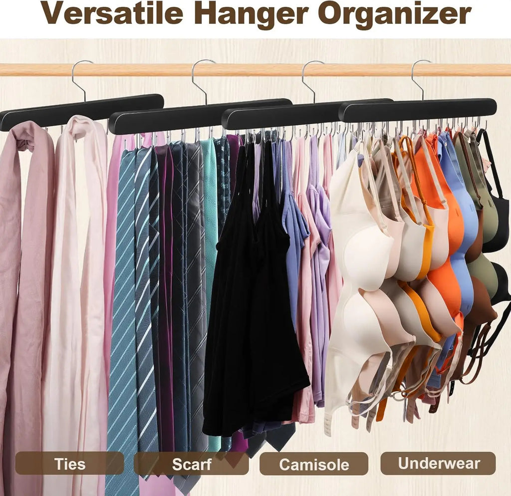 Wooden Bra & Vest Hanger Organizer Rack | Dorm & Apartment