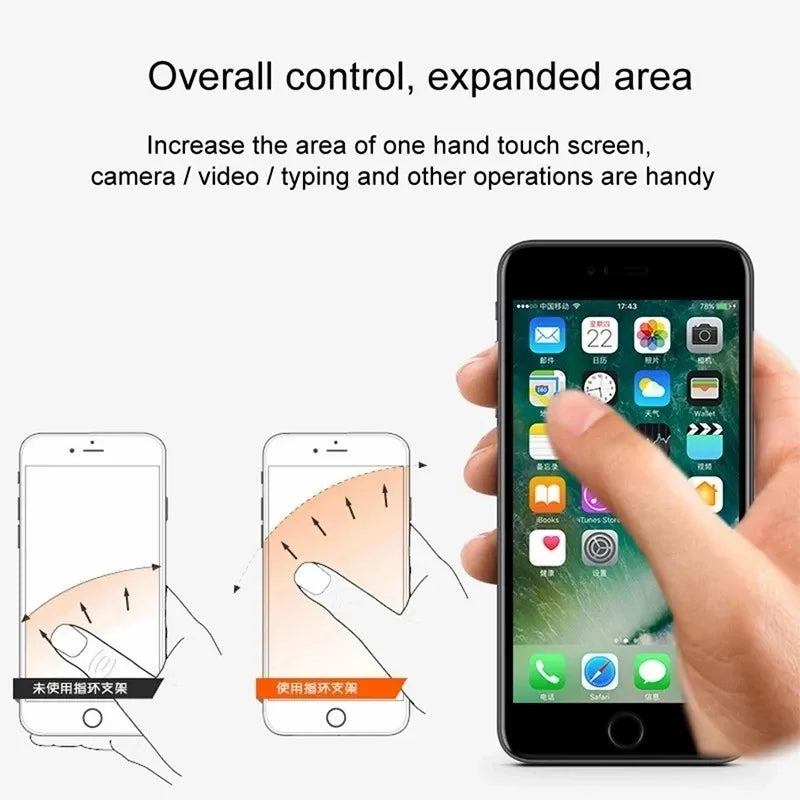All Metal Finger Ring Holder 360 Degree Mobile Phone Smartphone Zpaxo