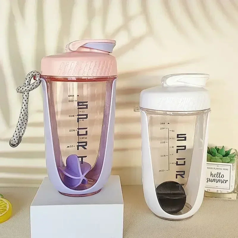 Hot Sale 590ML Protein Powder Milk Shake Cup Sports Shake Cup Office Girl Portable Handheld Water Cup with Lifting Rope Zpaxo