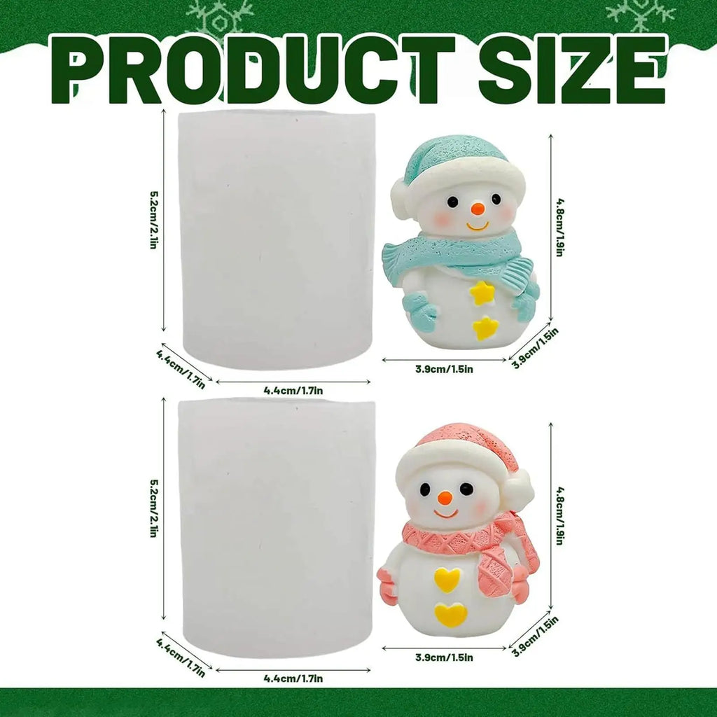 Cute Christmas Molds Resin Easy Release Snowman Candle Soap Making