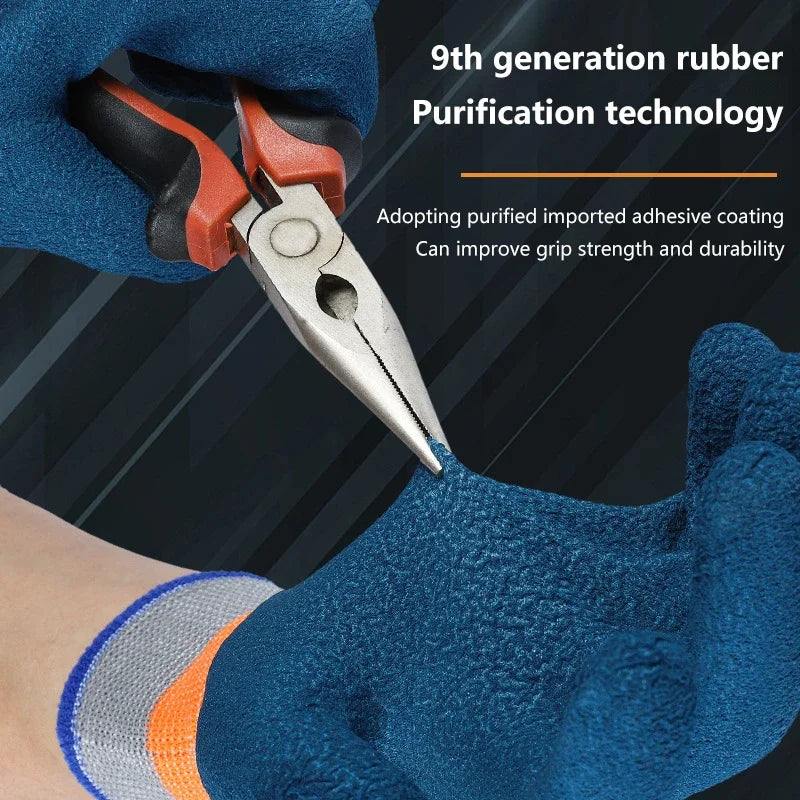 1Pair Tire Rubber Gloves Wear-resistant Non-slip Work Gloves Labor Protection Gloves Home Improvement Garden Construction Zpaxo