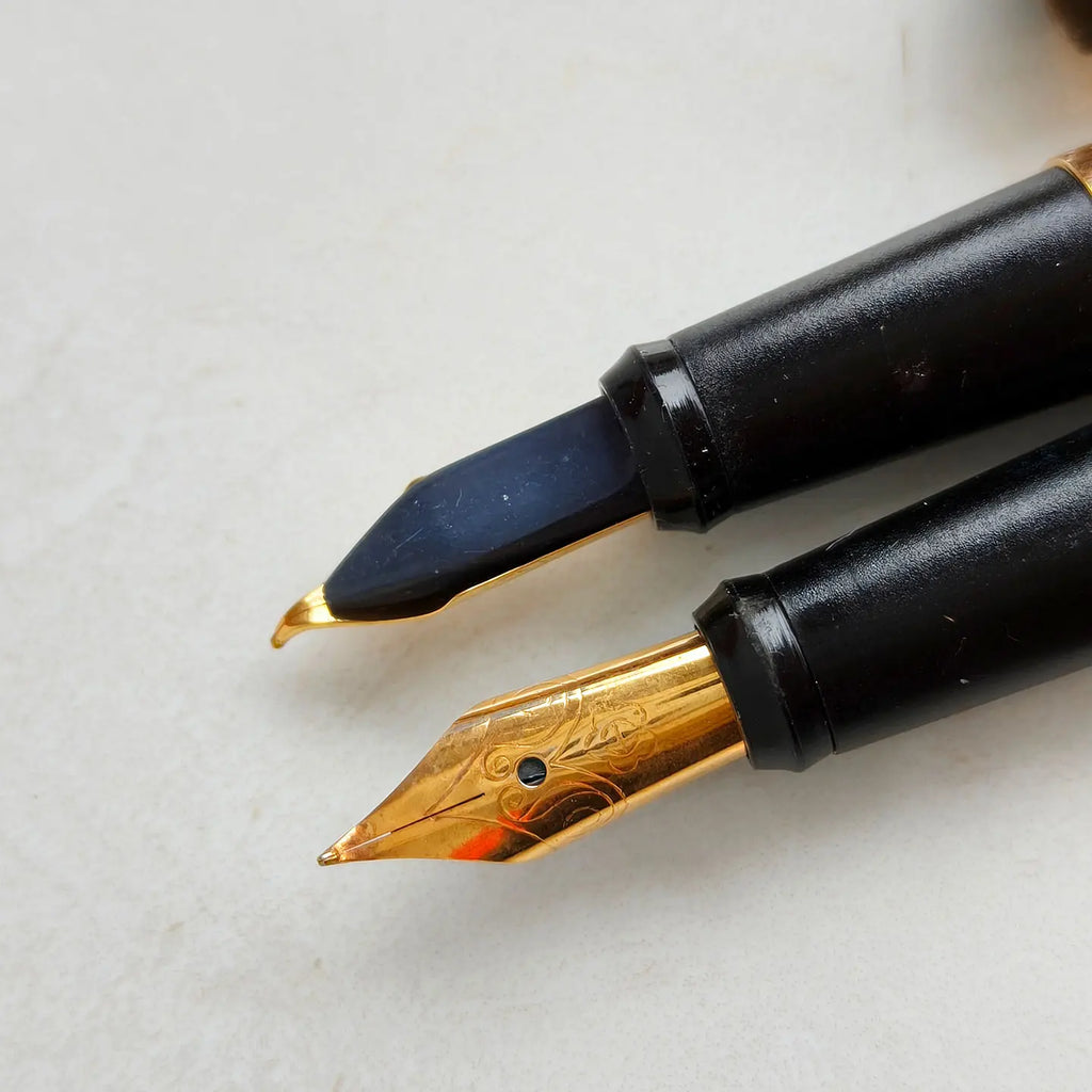 1990s Rare Stock Hero 59 Fountain Pen, Writing Office Collectible Stationery Clearance Sale Iridium Gold Pen with Bent Nib.0.7mm Zpaxo