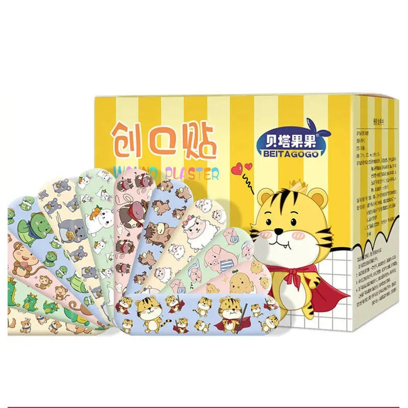 Kids Cartoon Animal Waterproof Bandage Strips – 60-360 Pack