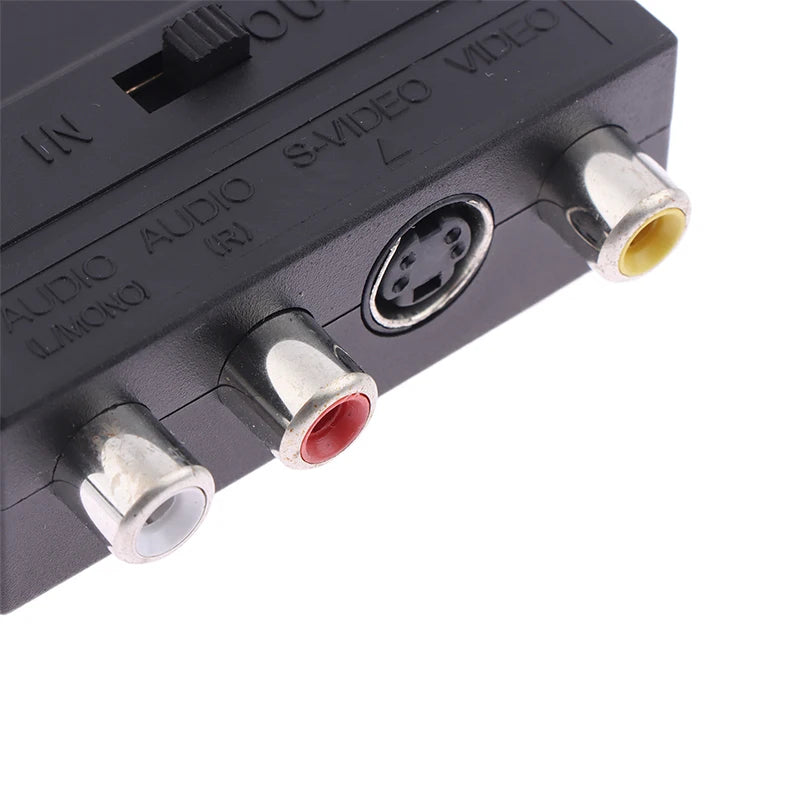 21-Pin SCART Adapter – Composite, S-Video & Audio In/Out Switch SCART AV Adapter Zpaxo onesize