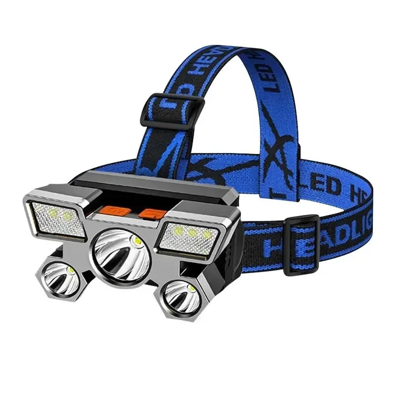KDULIT 5 LED Rechargeable Headlamp – Waterproof Camping Torch