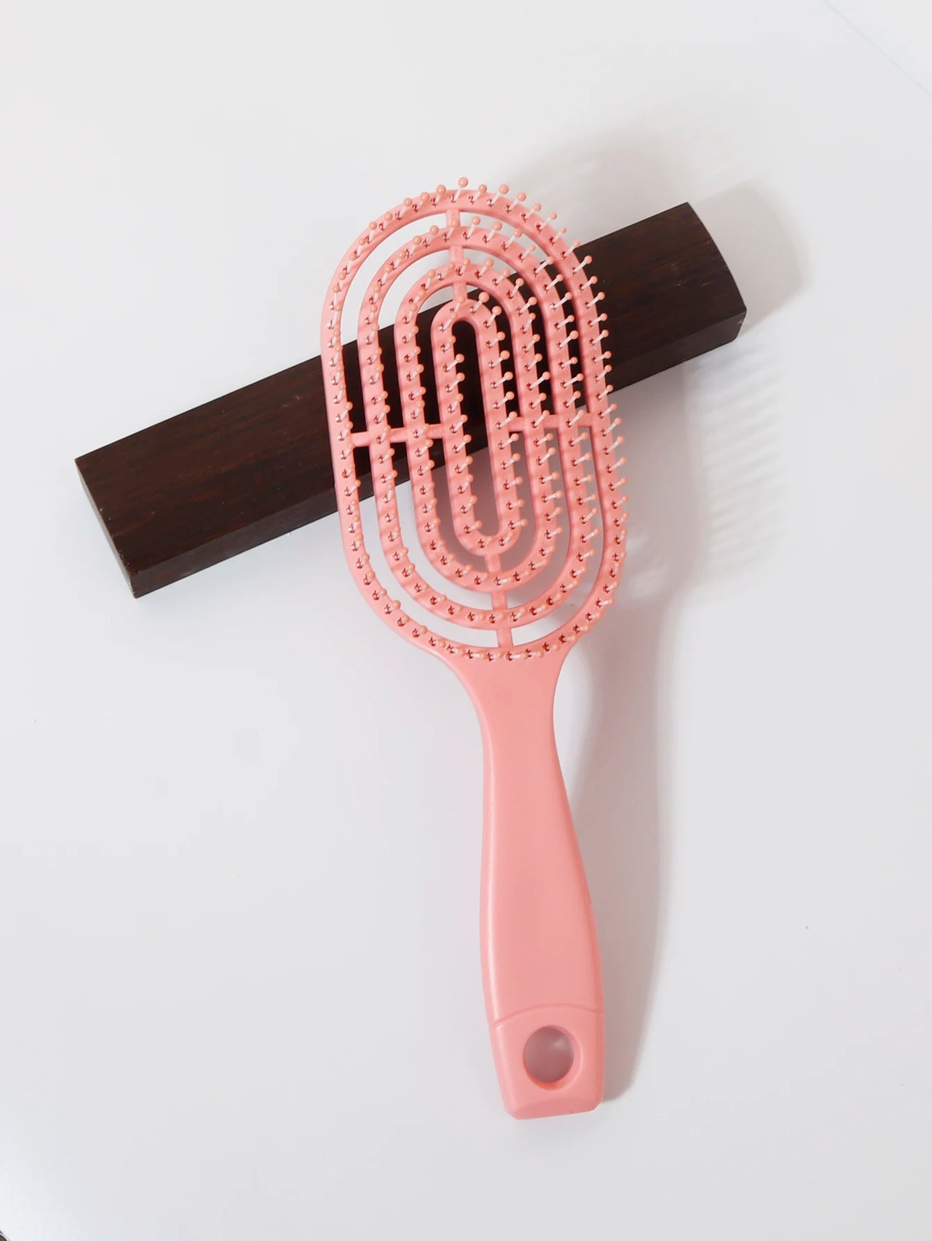 Relaxing Elastic Massage Comb Portable Hollow Comb Scalp Massage Brush Salon Styling Tool Oval Comb Special for real hair wigs Zpaxo Pink
