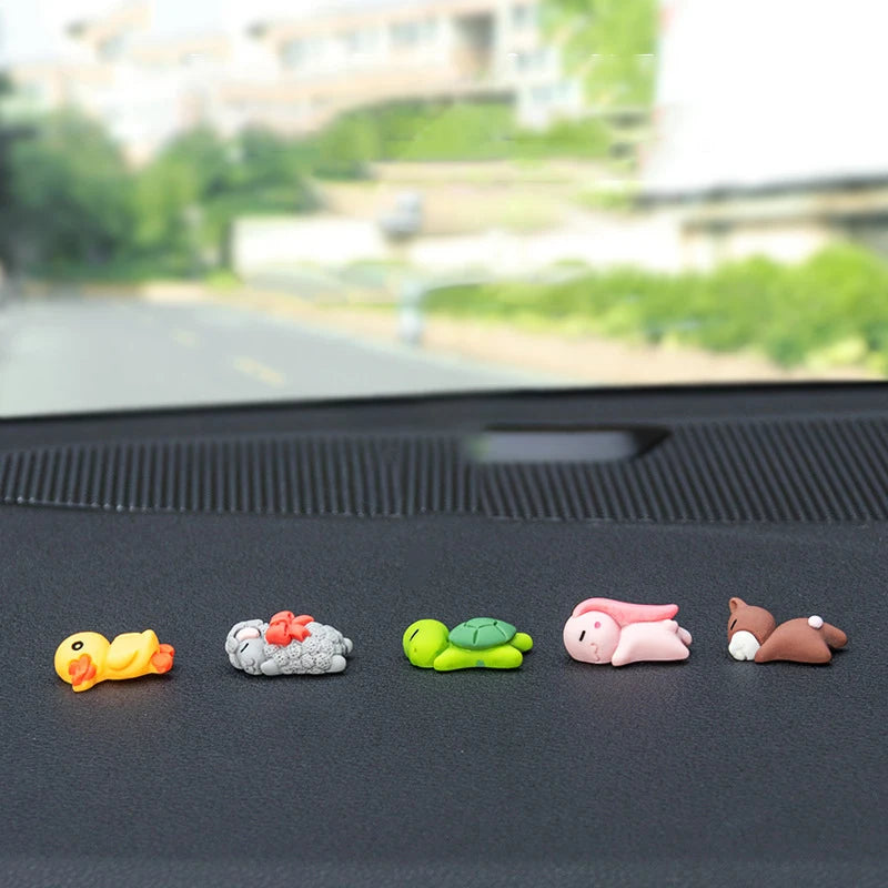 6-Pack Mini Turtle Car Dashboard Ornaments – Cute Resin Decor