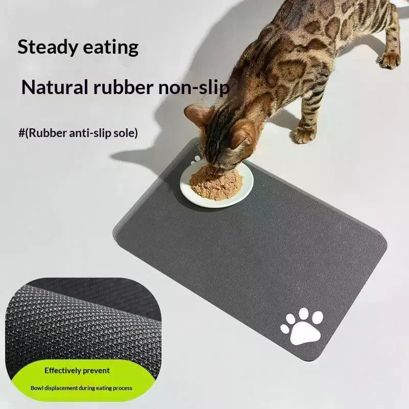 Non-Slip Home Pet Mat For Food And Water Bowl With Waterproof Quick-Dry Rubber Backing Diatomaceous Mud Absorbent Pet Placemat Zpaxo
