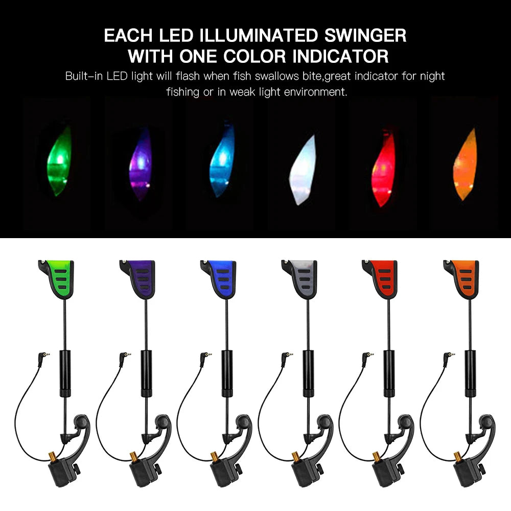 Fishing LED Bite Indicator Illuminated Storage Case Tackle