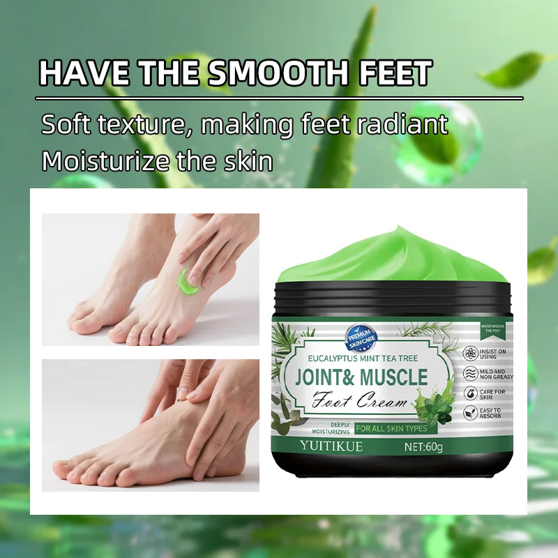 Eucalyptus Mint Tea Tree Foot Cream 60g – Moisture & Muscle Care Foot Cream Zpaxo
