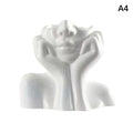 Creative Human Body Art Vase Makeup Brush And Pen Holder Multi-Functional Desk Organizer Statue Ornament Home Office Decor Zpaxo A4