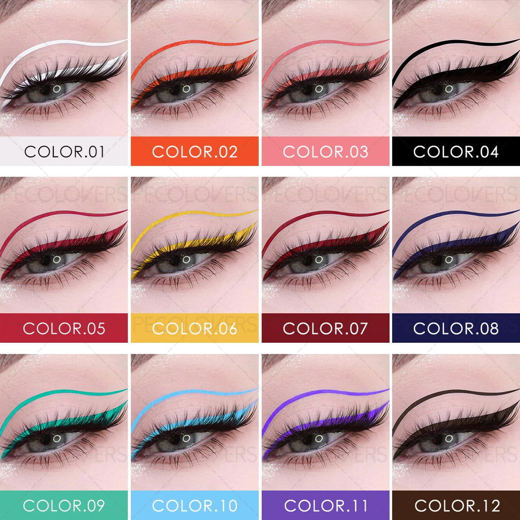 1PC 24-Hour Long-Lasting Green Eyeliner Liquid Pen - Non-Sticky Formula for Deepened & Highlighted Eye Contour Makeup Zpaxo