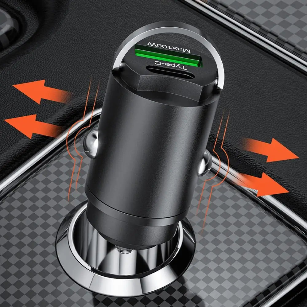 100W USB Car Charger QC3 0 No Harm Phone C Adapter Multi-protection Zpaxo