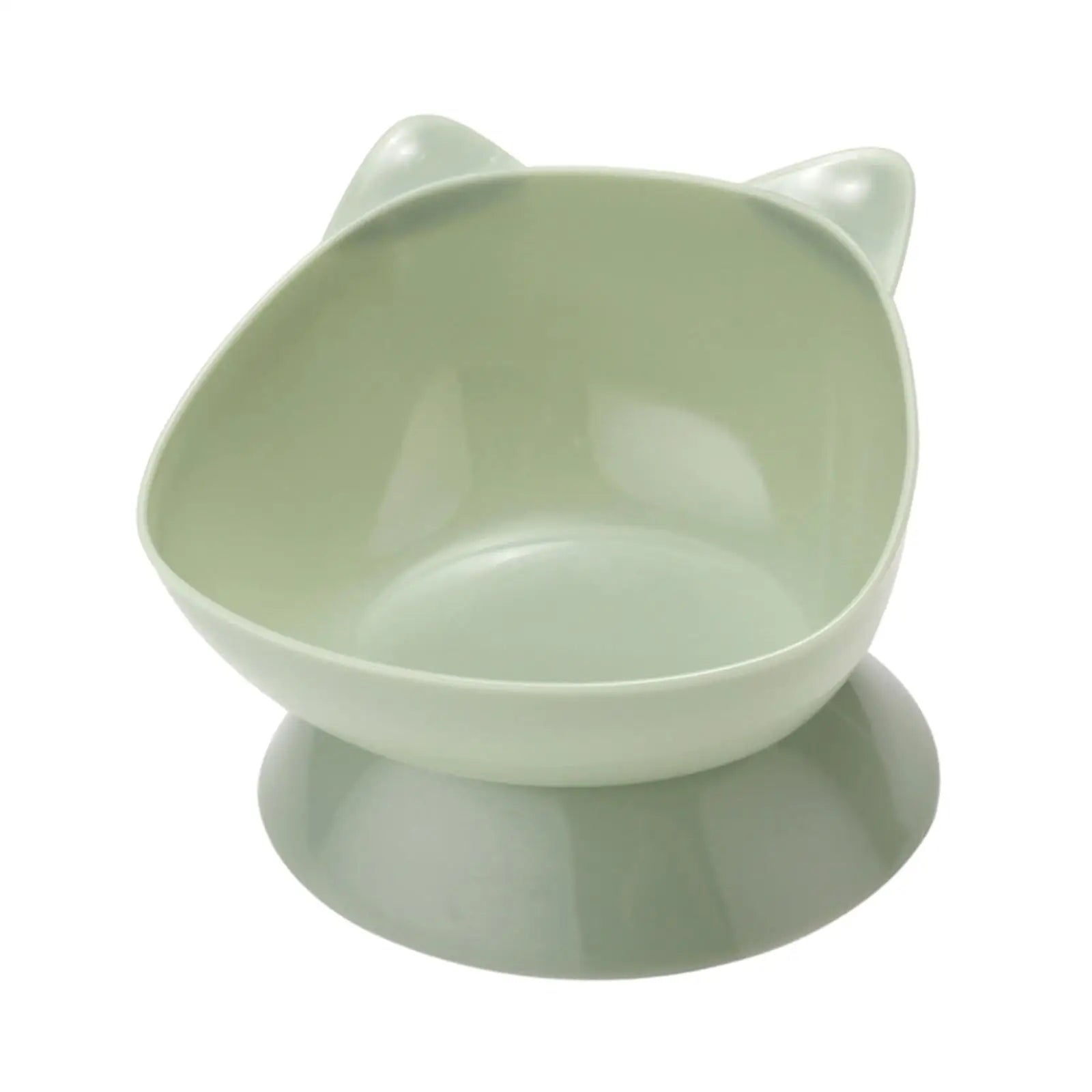 Raised Cat Bowl Small Dog Waterer Protect Pet's Spine Stable Durable Tilted Pet Feeder Kitten Water Bowl for Small Medium Dogs Zpaxo green 1