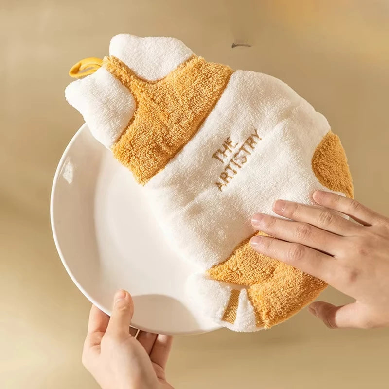 Cute Cat Hand Towel – Soft Absorbent Hanging Kitchen & Bath Decorative Hand Towel Zpaxo