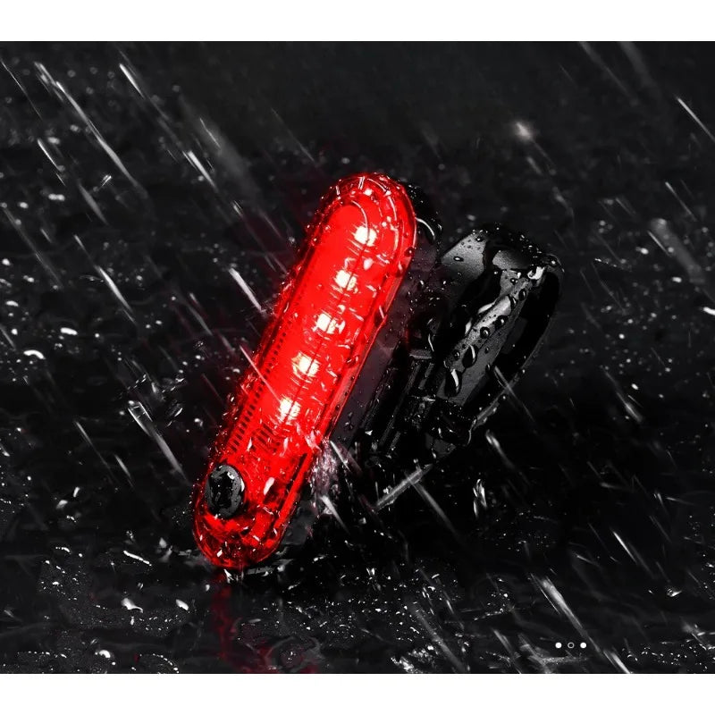Outdoor Mountain Bike Riding Equipment USB Bike Charging Tail Lights Night Riding Lightweight Warning Lights Bike Accessories Zpaxo