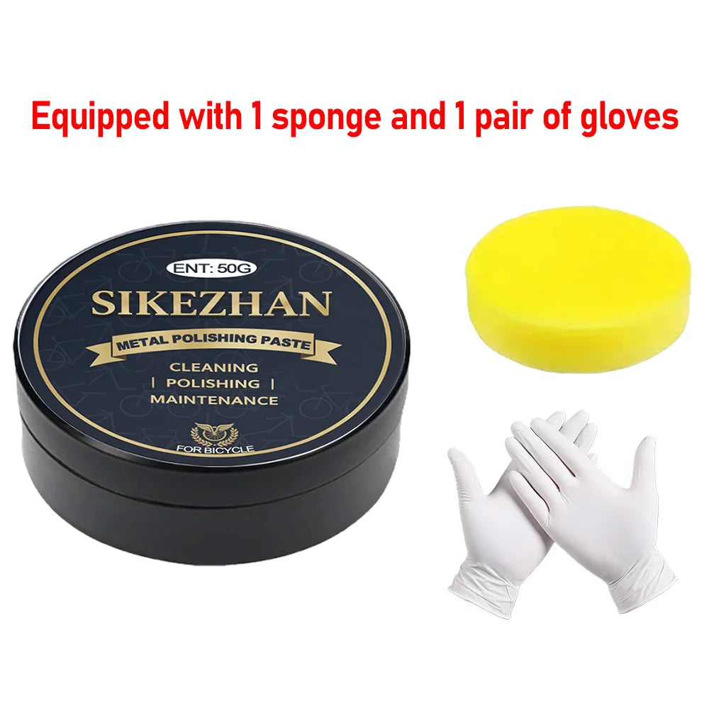 Multi-Purpose Metal Polish Paste 50g of Polish - Works on Stainless Steel,Jewelry ＆ Cars -bicycle Cleaner & Rust Remover Zpaxo set 1