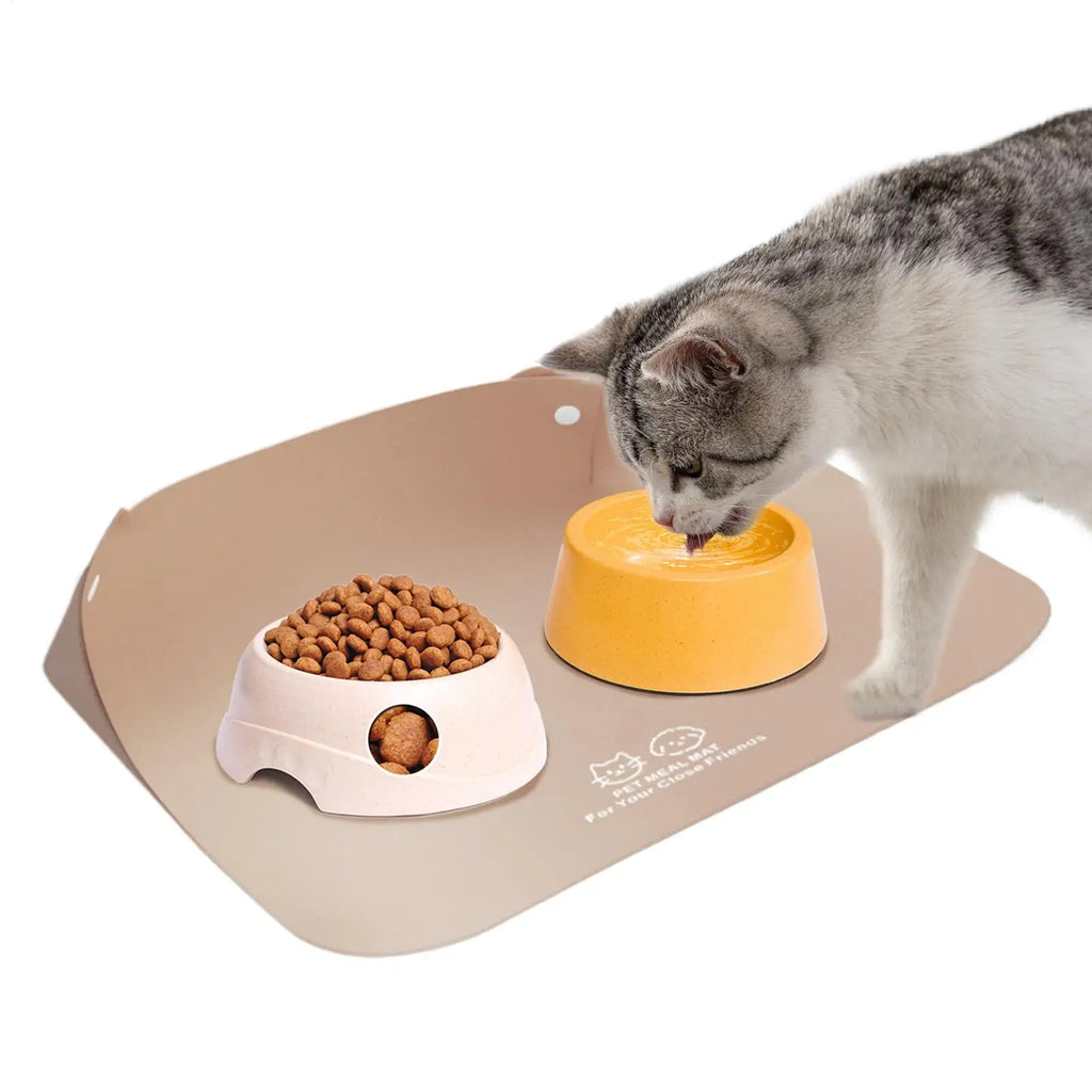 Cat Feeding Mat Large Waterproof Non-slip Water Bowl Pet Mats Dogs