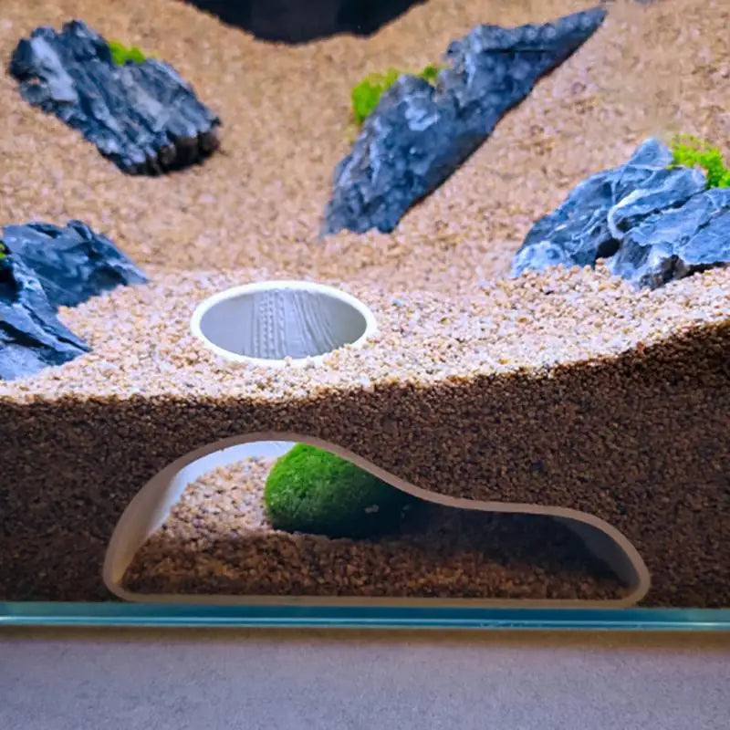 Multifunctional Aquarium Underground Tunnel Cave Under Gravel Tunnel Curve Aquarium Decoration Tunnel Caves Fish Tank Decoration Zpaxo