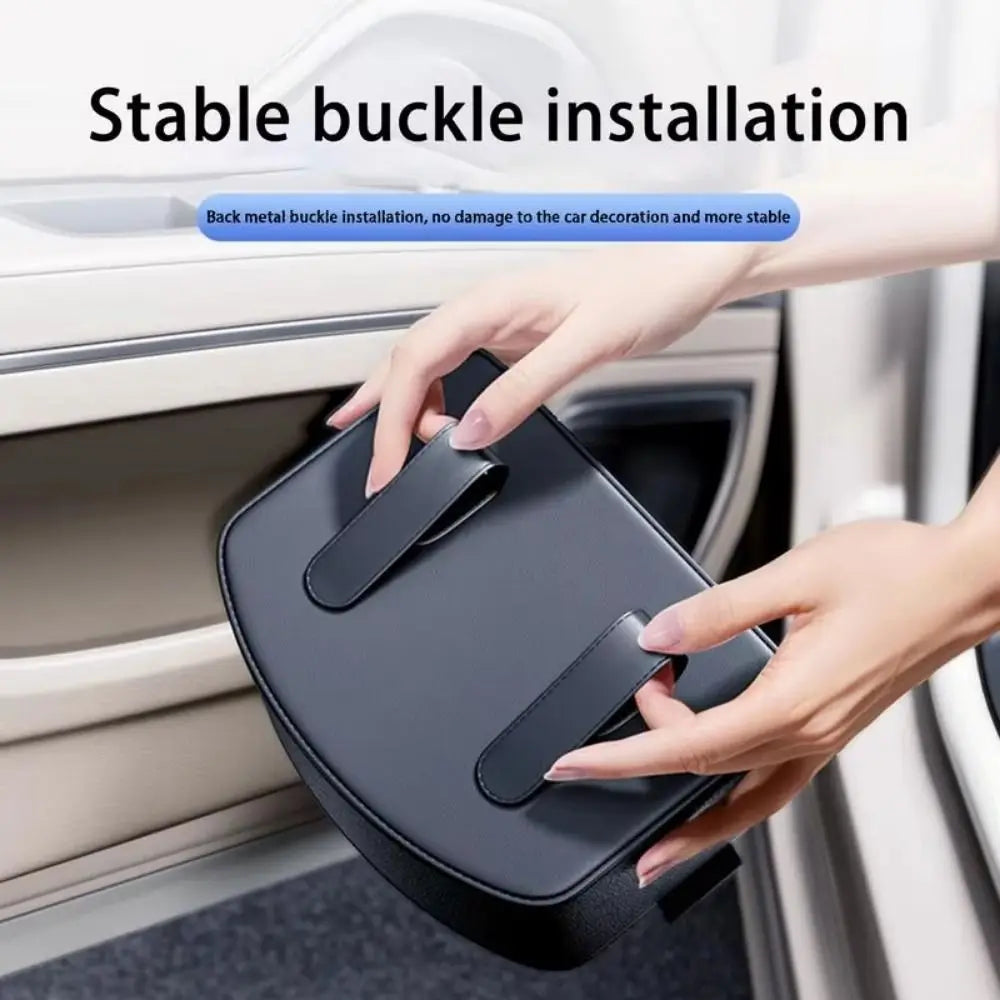 Large Capacity Car Door Side Storage Box PU Leather Scratch Resistant Zpaxo