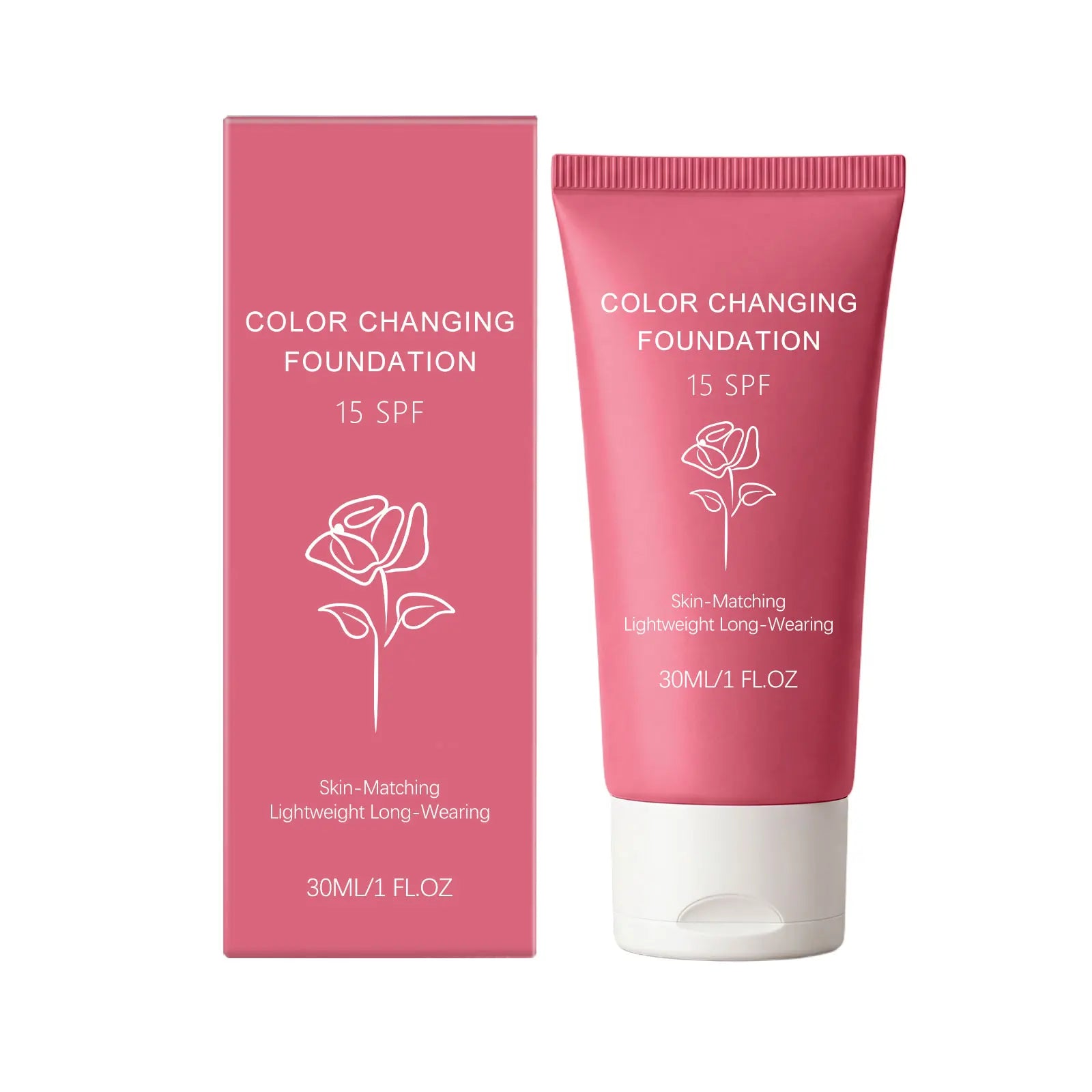 Color Changing Foundation Lotion SPF 15 | Hydrating Natural Coverage Foundation Lotion Zpaxo 30g Boxed