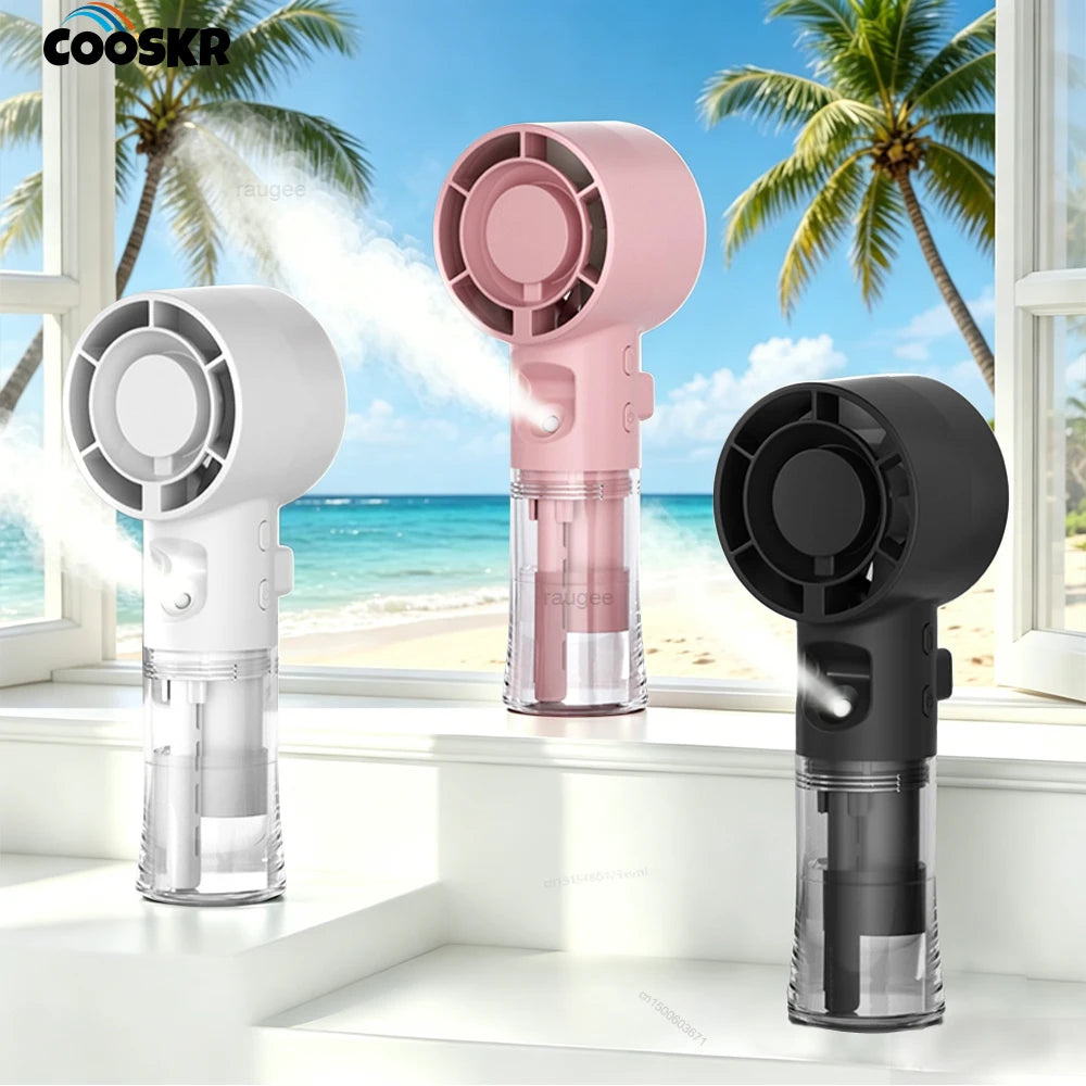 Portable Handheld Fan USB Rechargeable Personal Spray Water Mist Fans