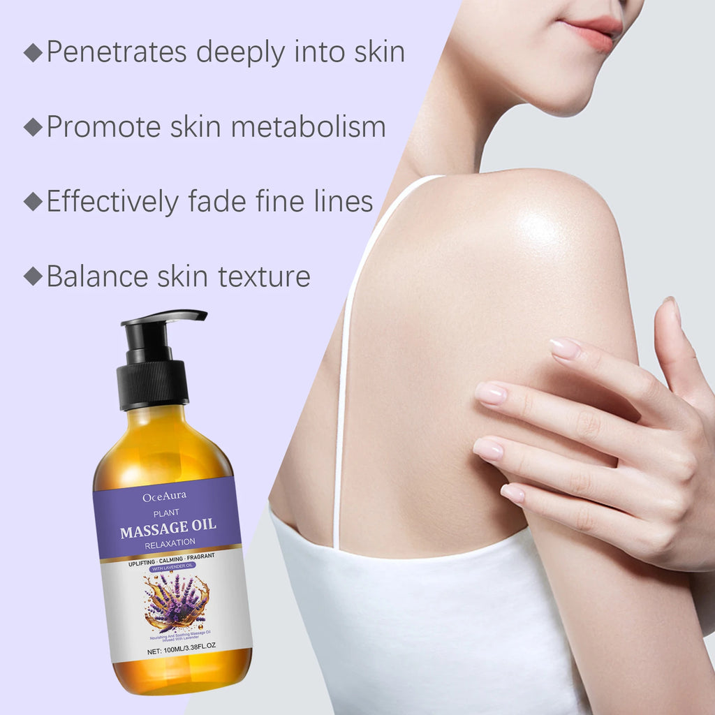 Lavender essential oil, gentle and soothing, moisturizes the skin, has a pleasant fragrance, is easily absorbed, body massage oi Zpaxo