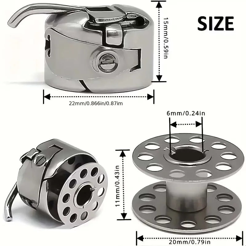 Bobbin Case & 3 Metal Bobbins – Sewing Machine Accessories Sewing Machine Parts Zpaxo