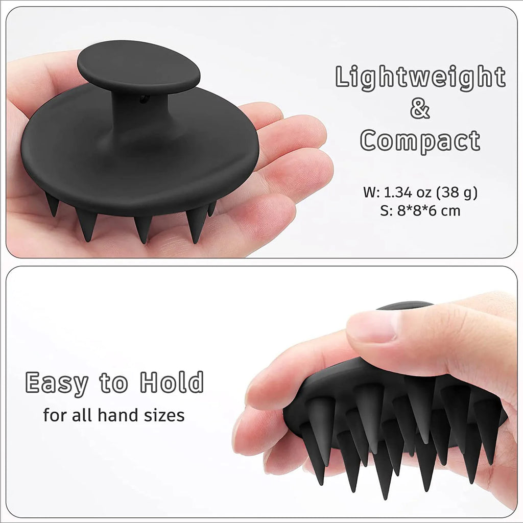 Silicone Shampoo Brush Hair Scalp Massager, Long & Stiff Spikes for Long, Curly, Thick Hair, Head Scrubber Scalp Exfoliator Zpaxo